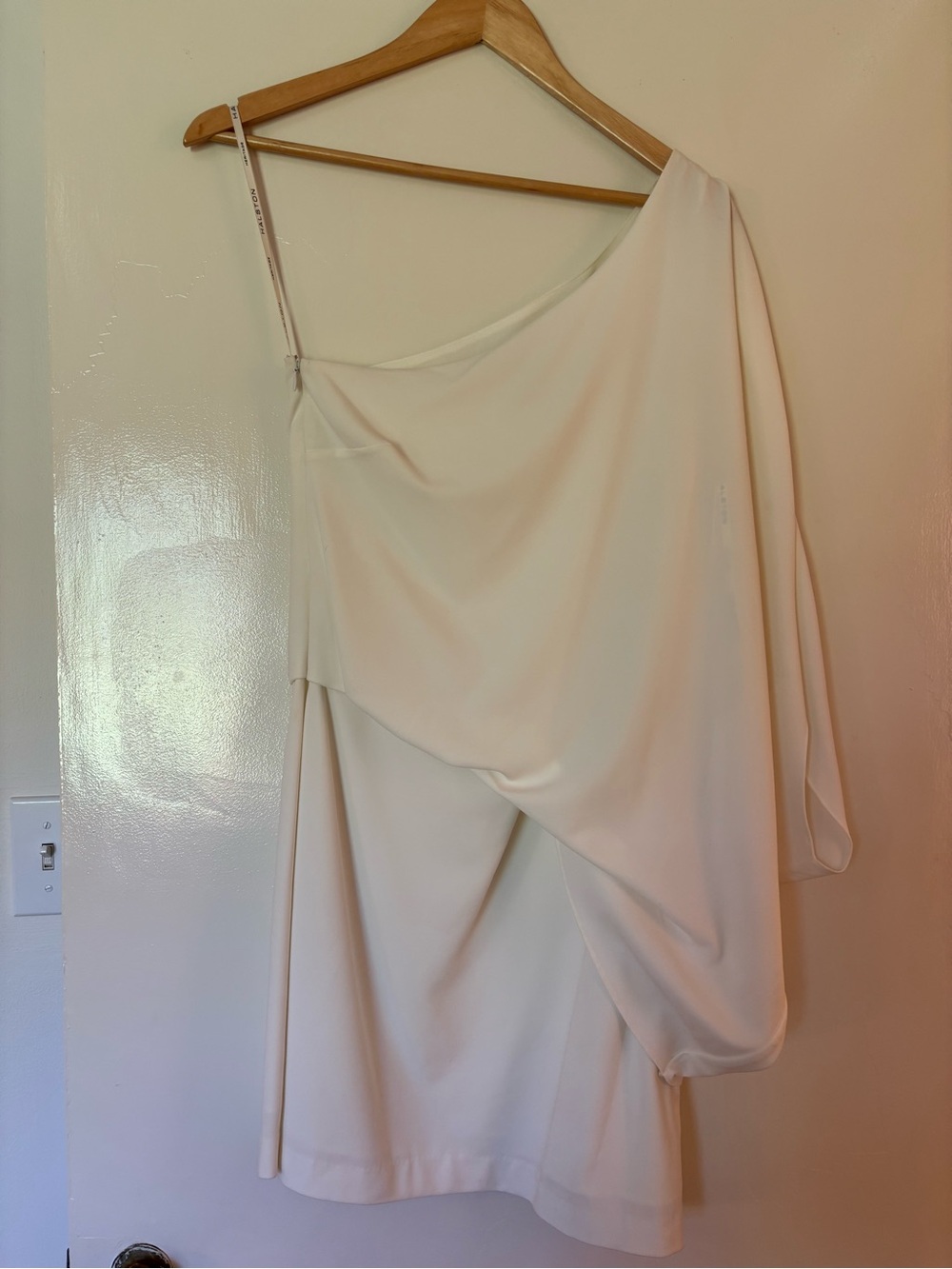 Halston one shoulder dress